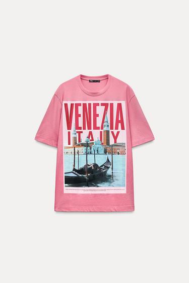 CAMISETA ESTAMPACIÓN CIUDADES - Rosa de Zara