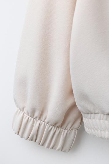 SPORTY JACKET WITH TULLE STRIPES - Light yellow by Zara - Image 3