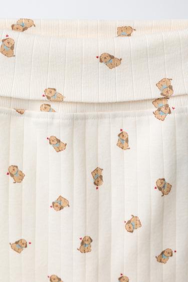 ENSEMBLE VESTE, BODY ET LEGGING IMPRIMÉ CHIOTS - Écru de Zara - Image 8