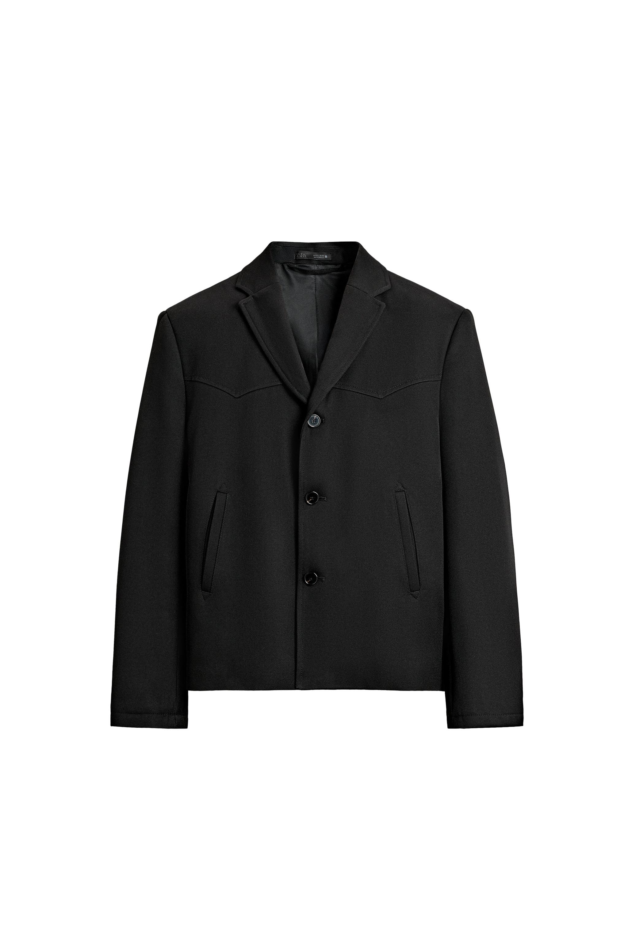 テクスチャー素材ブレザー - ブラック | ZARA Japan / 日本