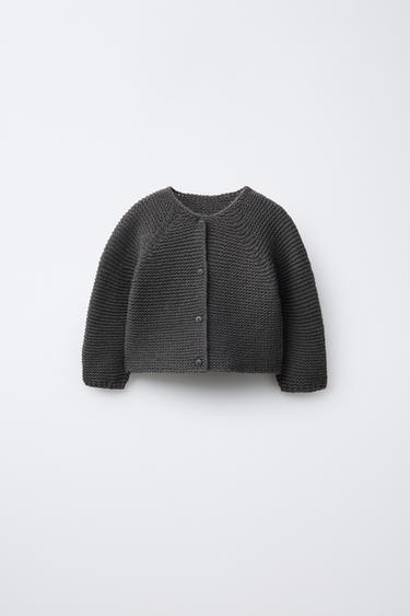 CHUNKY KNIT CARDIGAN - Greyish by Zara