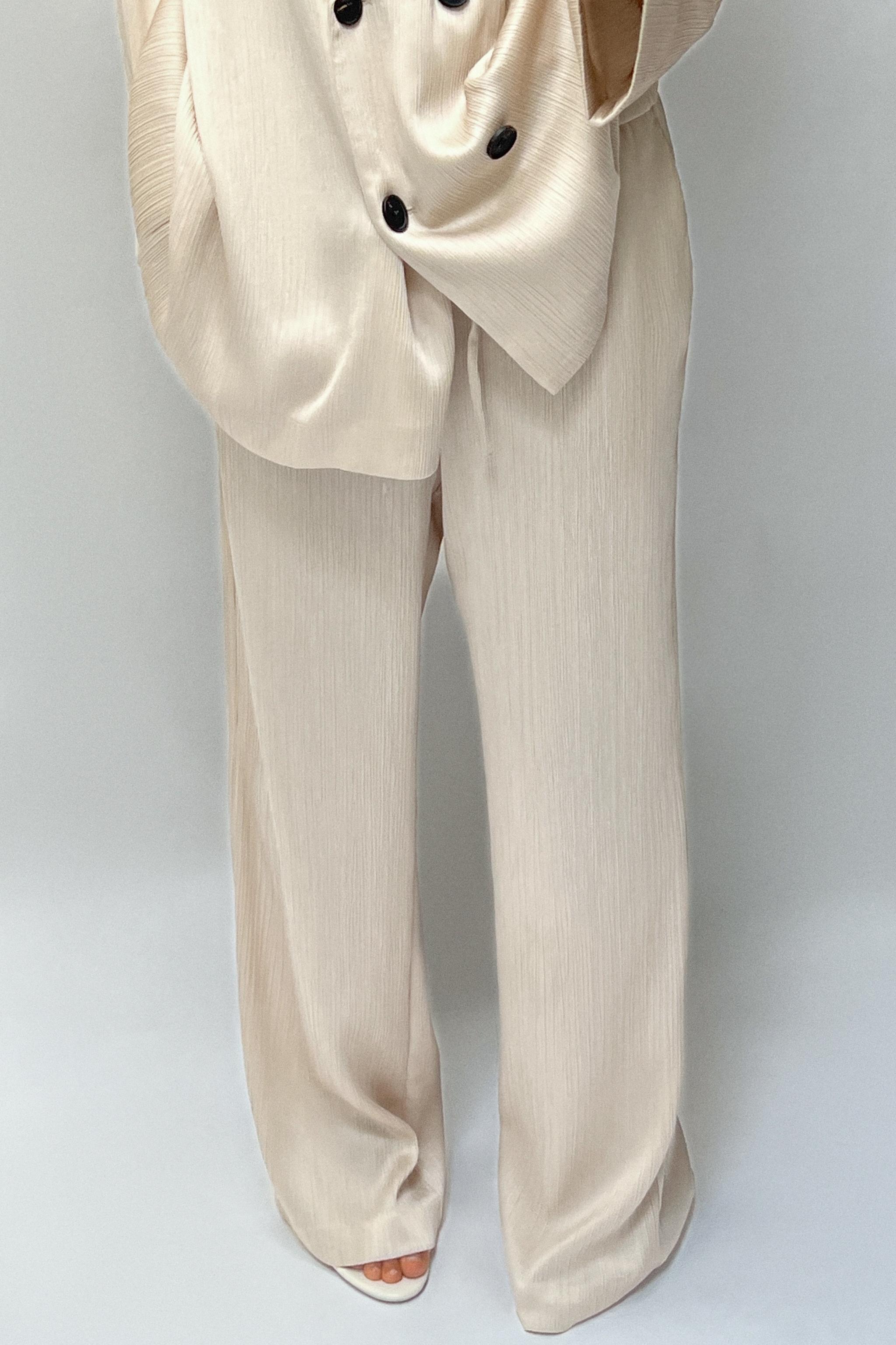 Zara pantalon beige femme sale