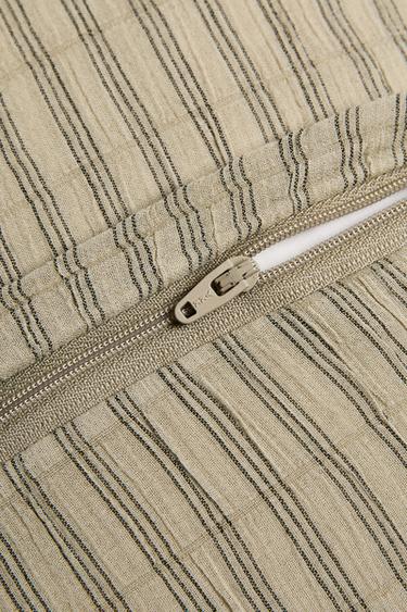 HOUSSE COUSSIN ENFANT ÉDREDON RAYURES FINES - Vert de Zara - Image 3