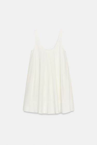 POPLIN MINI DRESS - Oyster-white by Zara - Image 5