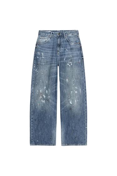 Zara TRF LOOSE OVERSIZE HIGH WAIST JEANS - Blue - Image 0