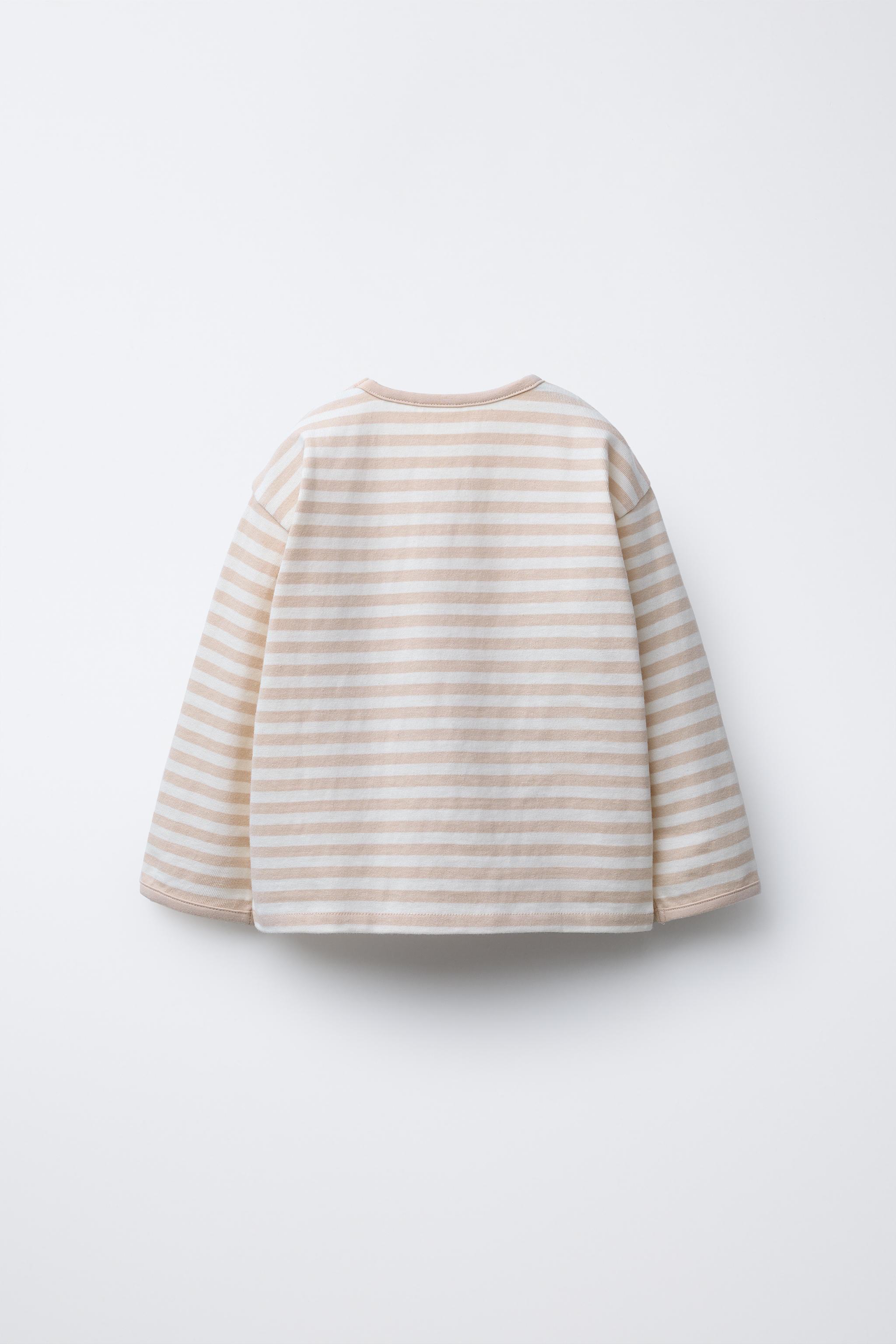 HEAVY WEIGHT WOVEN STRIPE HEART PATCH T-SHIRT
