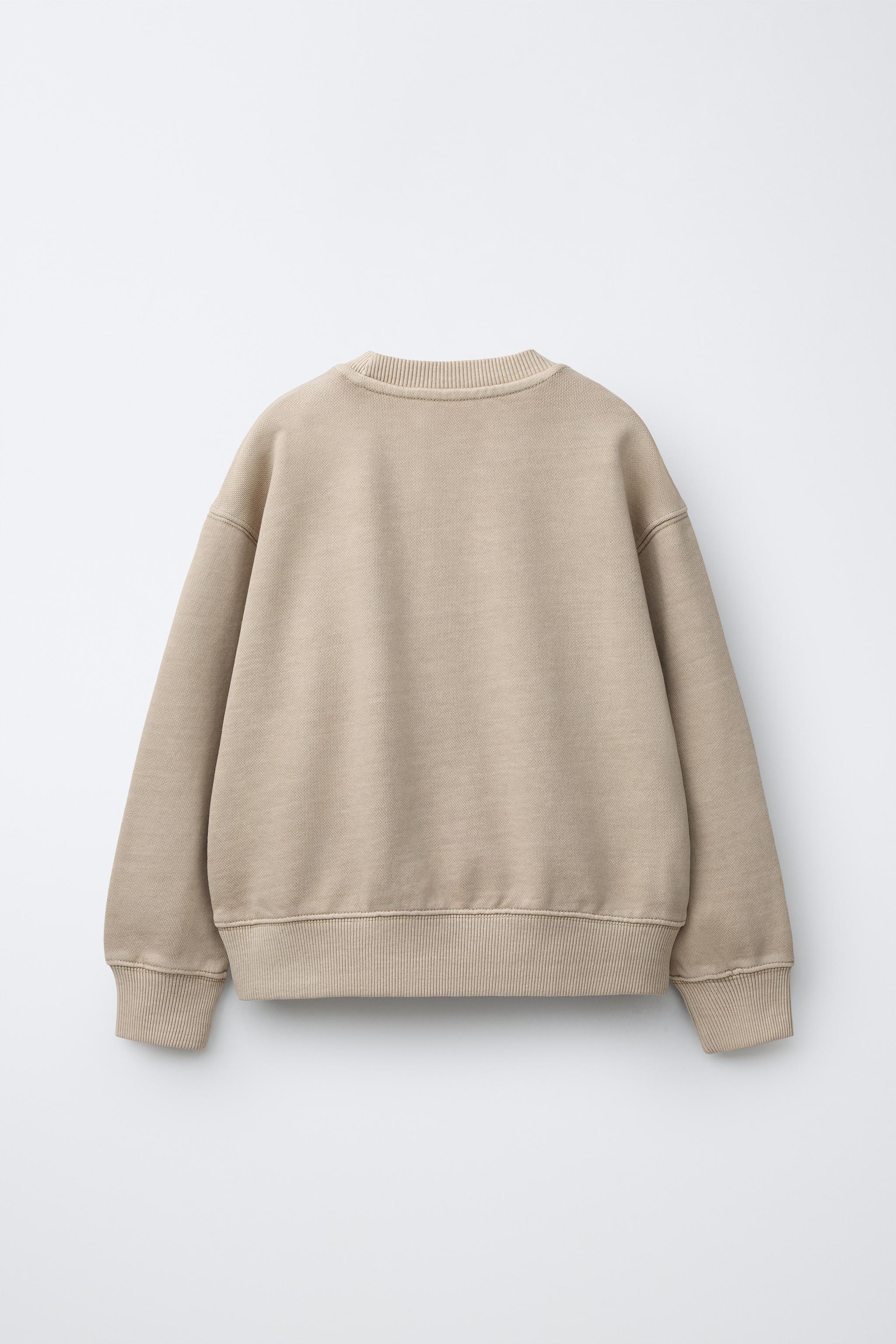 GARMENT DYED PLAIN SWEATSHIRT