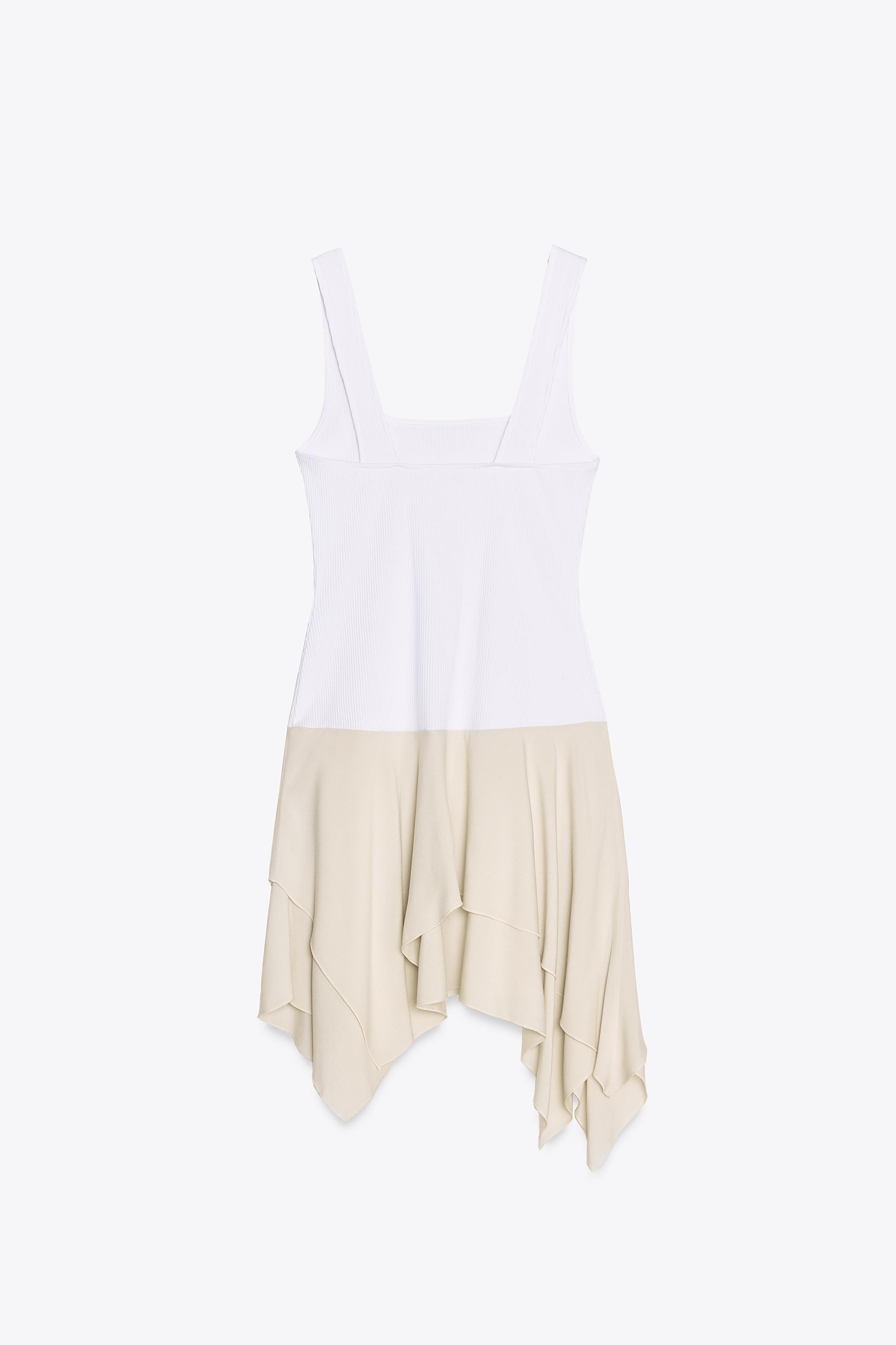 ZARA コントラスト ワンピース 0085/314 コントラスト ワンピース - ブラック | ZARA Japan / 日本