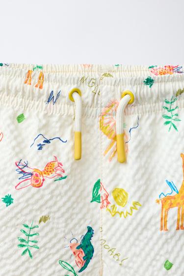 2-6 ANS/ SHORT DE BAIN ANIMAUX - Écru de Zara - Image 2