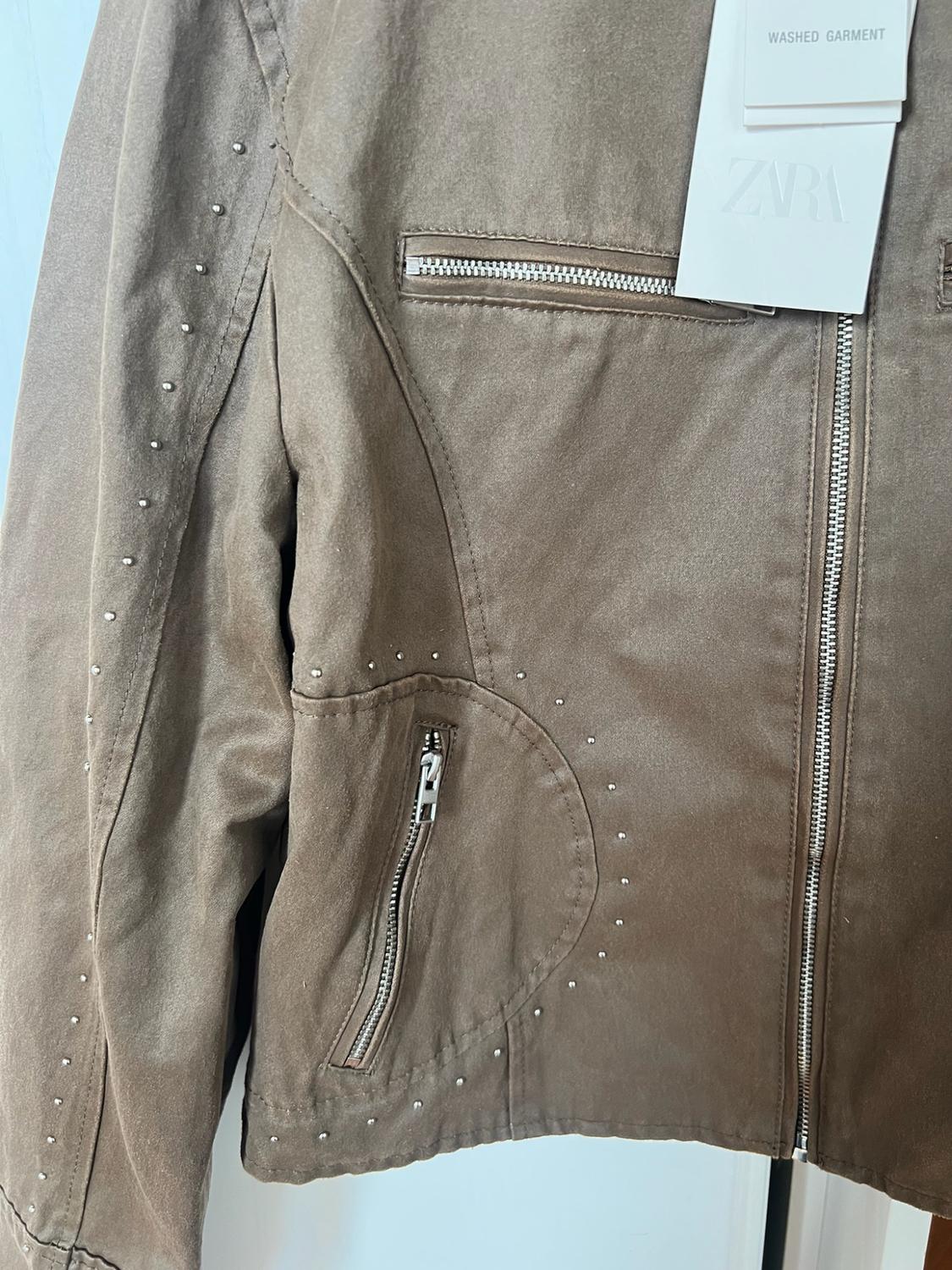 WASHED EFFECT STUDDED JACKET - Image 5