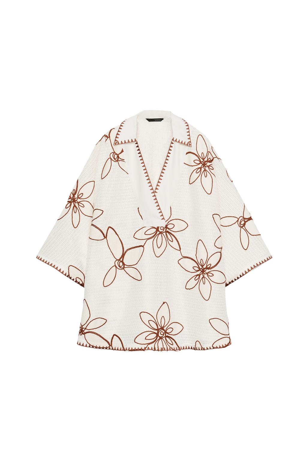 EMBROIDERED CAFTAN BLOUSE - image 3