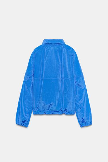 NYLON JACKET WITH GATHERS - Bluish by Zara - Image 4