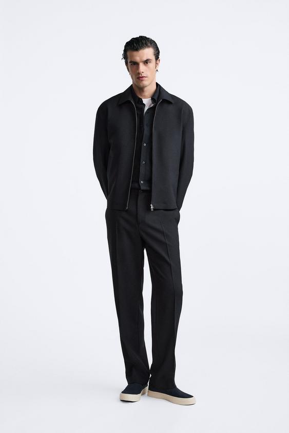 WOOL BLEND JACKET - Navy blue | ZARA United States