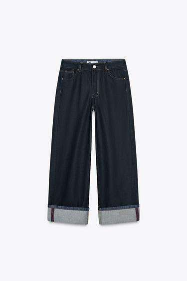 JEANS TRF WIDE LEG TIRO BAJO - Azul profundo de Zara