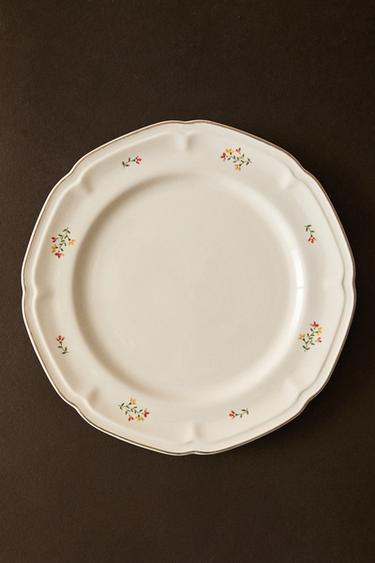 ASSIETTE PLATE PORCELAINE IMPRIMÉ FLEUR - Crème de Zara - Image 5