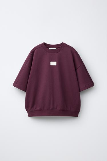 BLUZË FELPA JOGGING - Bordo nga Zara