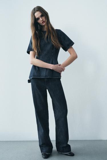 JEANS ZW COLLECTION RELAXED TIRO MEDIO - Azul de Zara - Imagen 0