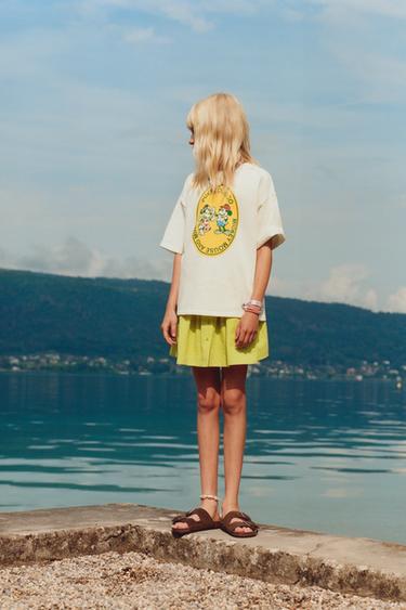 GINGHAM CHECK BERMUDA SKORT - Neon yellow by Zara