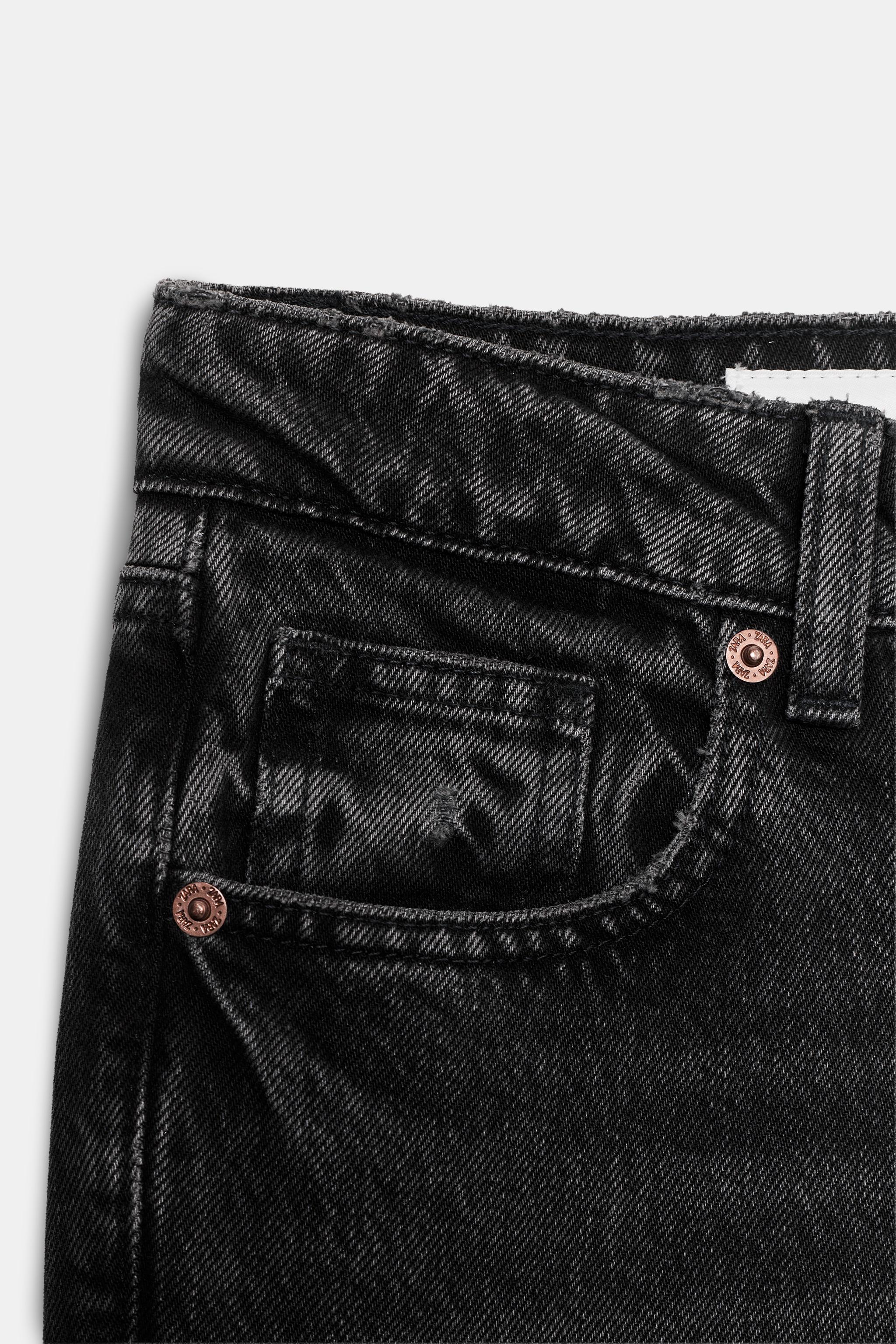 Zara Trf Geniş Paça Düşük Bel Jean görsel 6