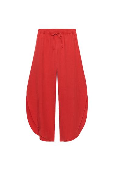 ZW COLLECTION TROUSERS WITH SIDE VENTS - Red by Zara