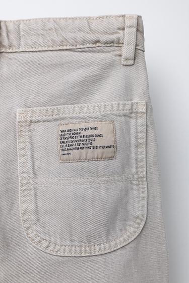 JEAN DROIT À DÉCOUPES - Gris perle de Zara - Image 3