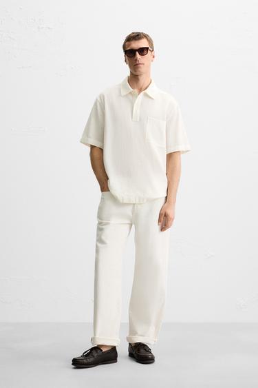JACQUARD KOADRODUN POLO ALKANDORA - Zuri hautsia, Zara-rena - Irudia 0