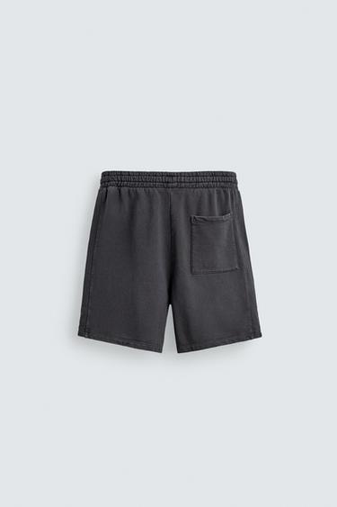WASHED BASIC JOGGER BERMUDA SHORTS - Dark anthracite by Zara - Image 6
