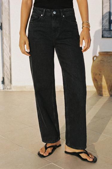 Z1975 REGULAR HIGH-WAIST LONG LENGTH JEANS - Black by Zara