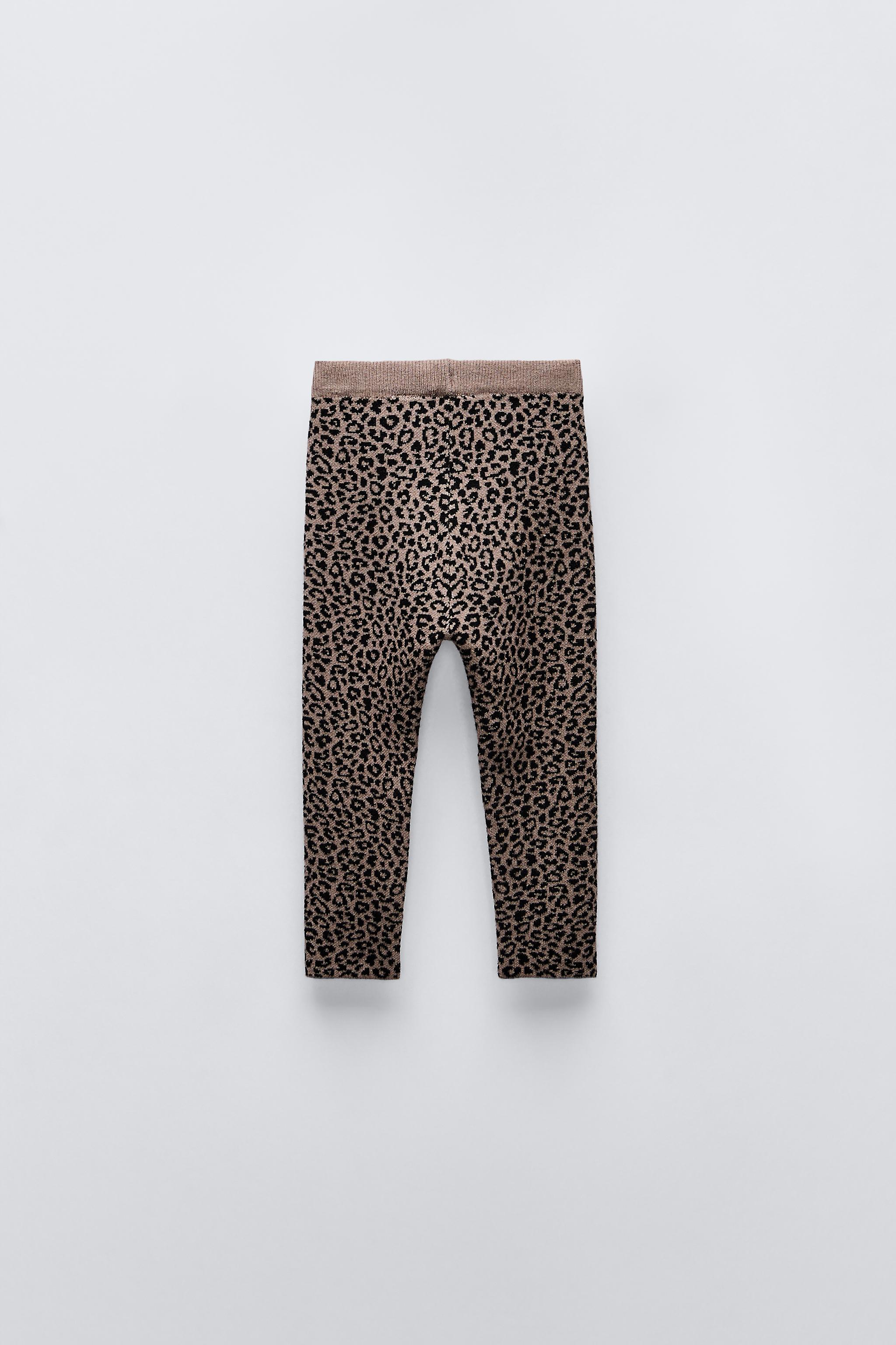 LEGGING EN MAILLE Marron clair ZARA Canada