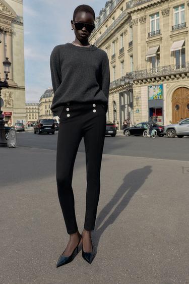 LEGGING À BOUTONS BIJOUX - Noir de Zara - Image 2