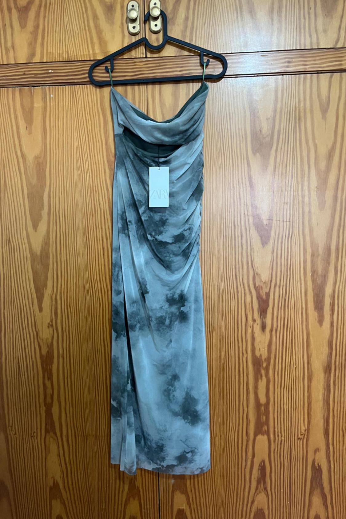 PRINTED CUT-OUT TULLE DRESS