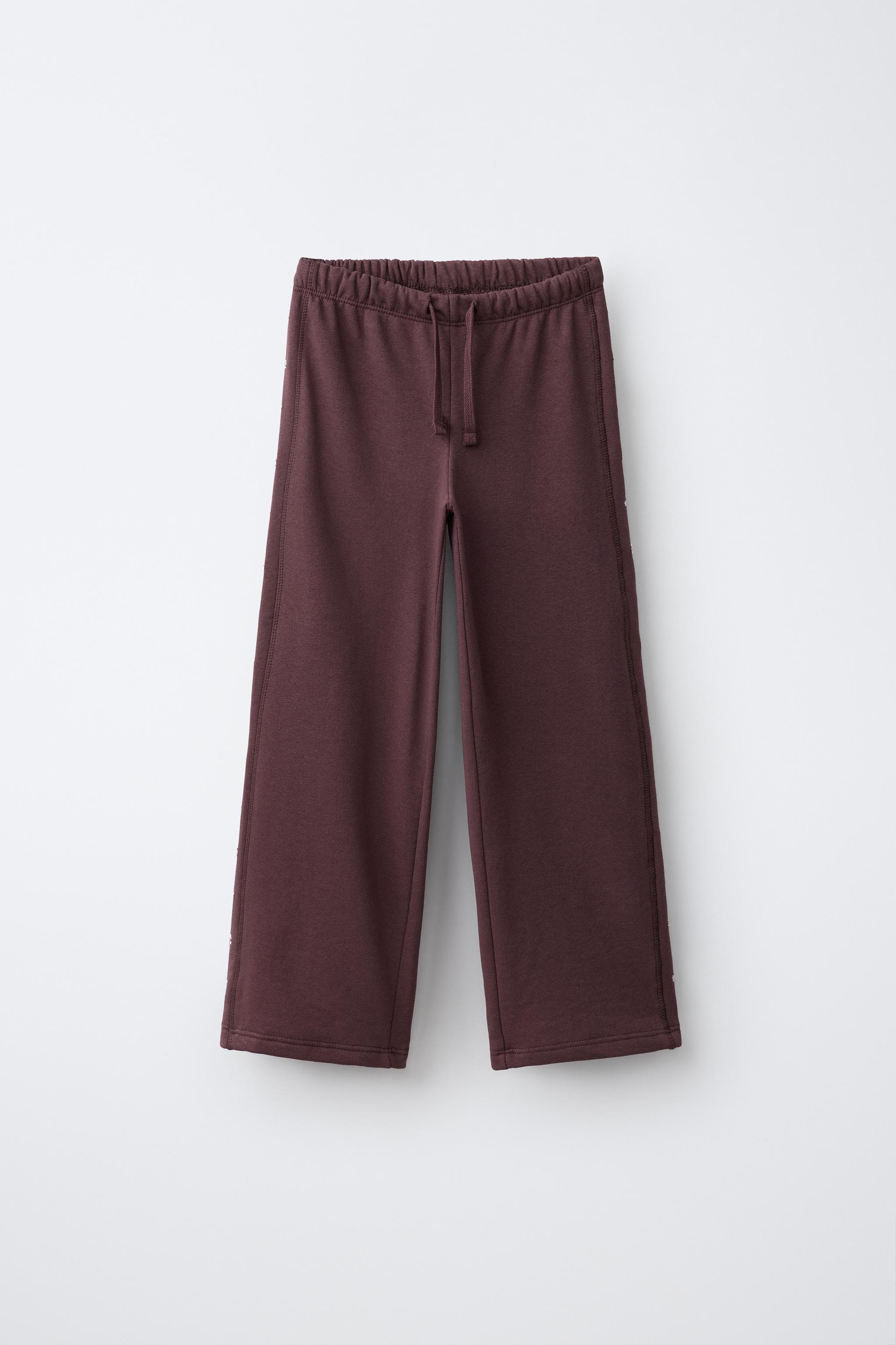 PANTALON WIDE LEG DÉCOR CLOUS