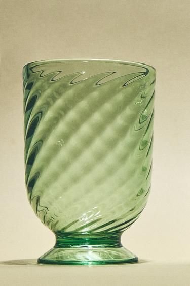 WAVY ACRYLIC STEM GLASS - Green by Zara - Image 5