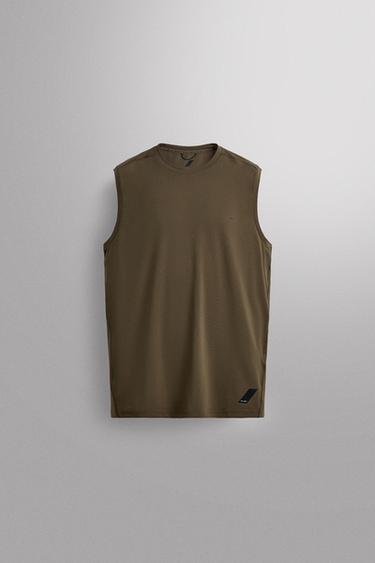 BASIC TECHNICAL TANK TOP - Light brown by Zara