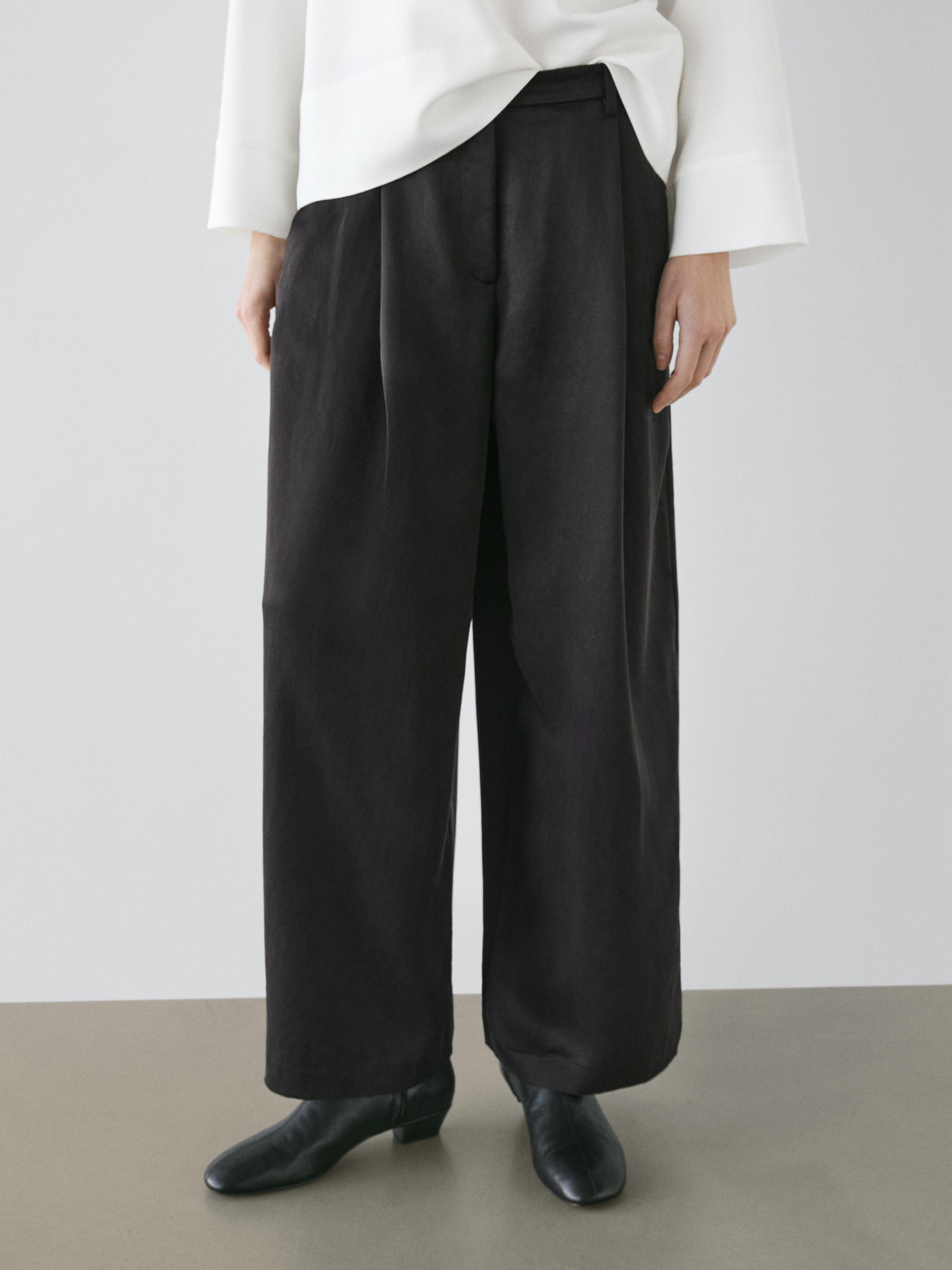 Pantalon fluide plissé