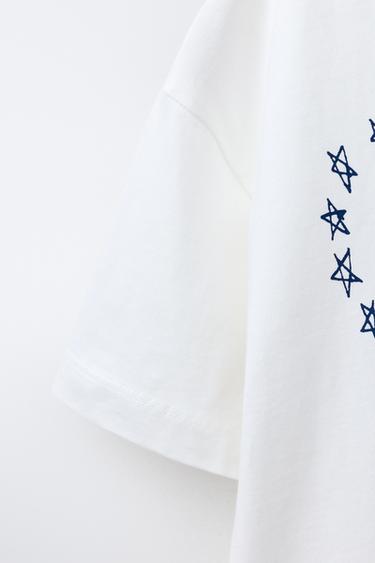 SLOGAN PRINT T-SHIRT - White by Zara - Image 3