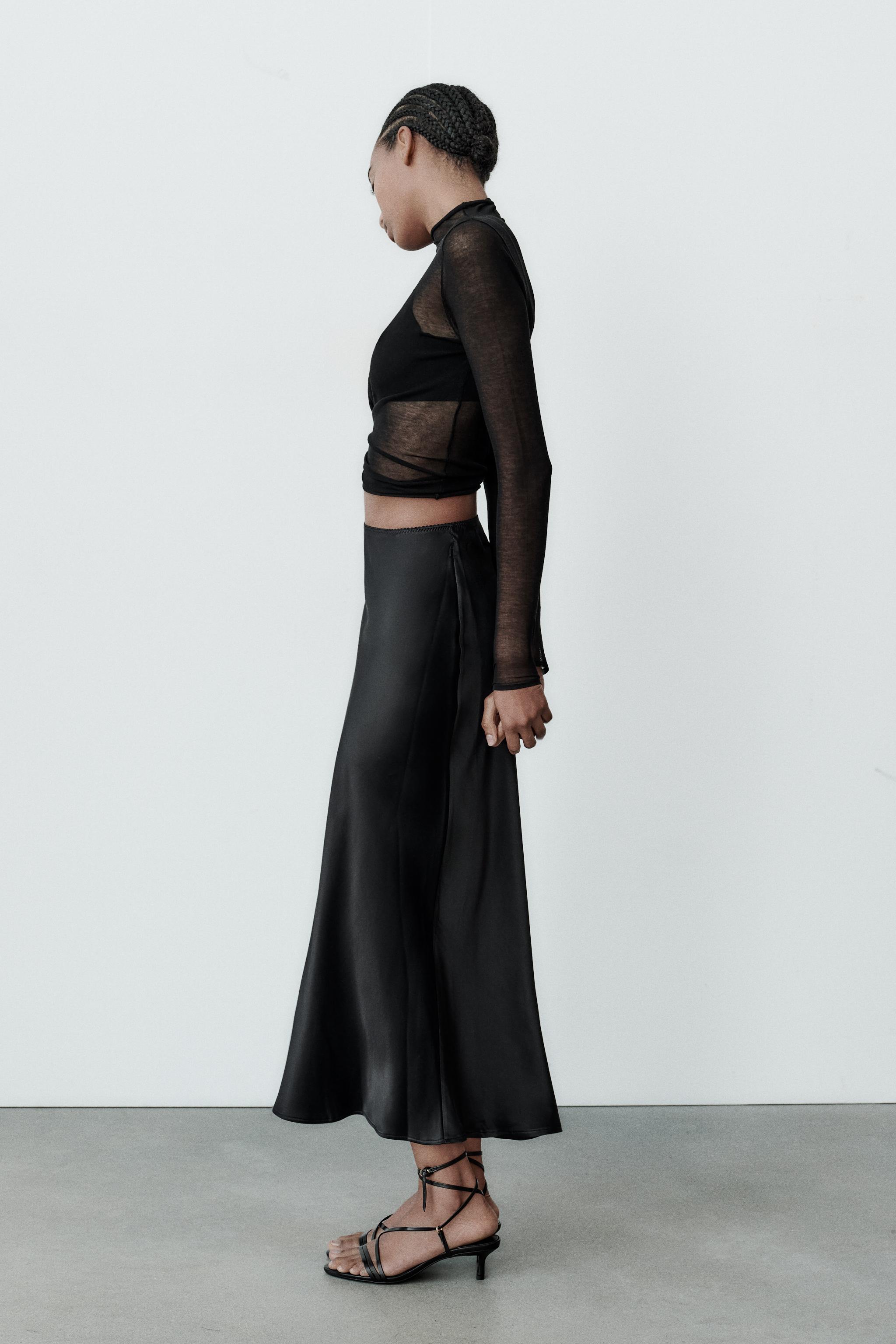 Mesh skirt outlet zara