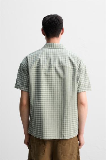 CHEMISE STRUCTURÉE OXFORD - Vert gris de Zara - Image 2
