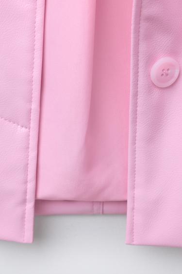 LEATHER EFFECT JACKET - Pink by Zara - Image 7