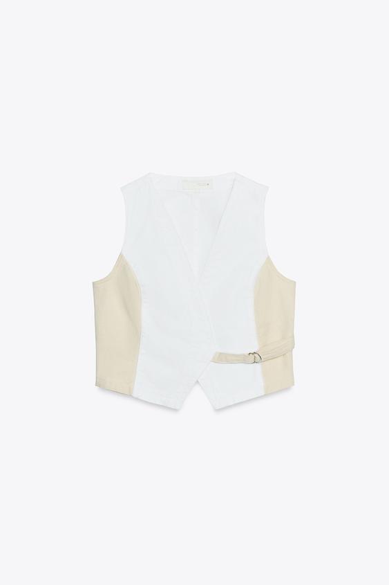 Z1975 DENIM COLOR BLOCK VEST