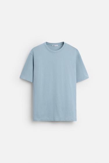 BASIC MEDIUM WEIGHT T-SHIRT - Mid-blue by Zara