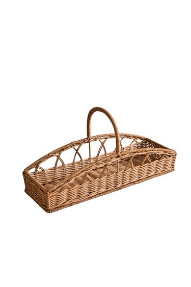 Zaras ROTTINGKORG MED HANDTAG - Ljust beige