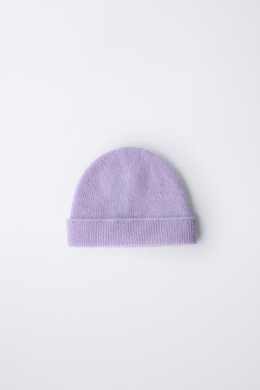 WOOL AND CASHMERE BEANIE SKI COLLECTION - Purple by Zara