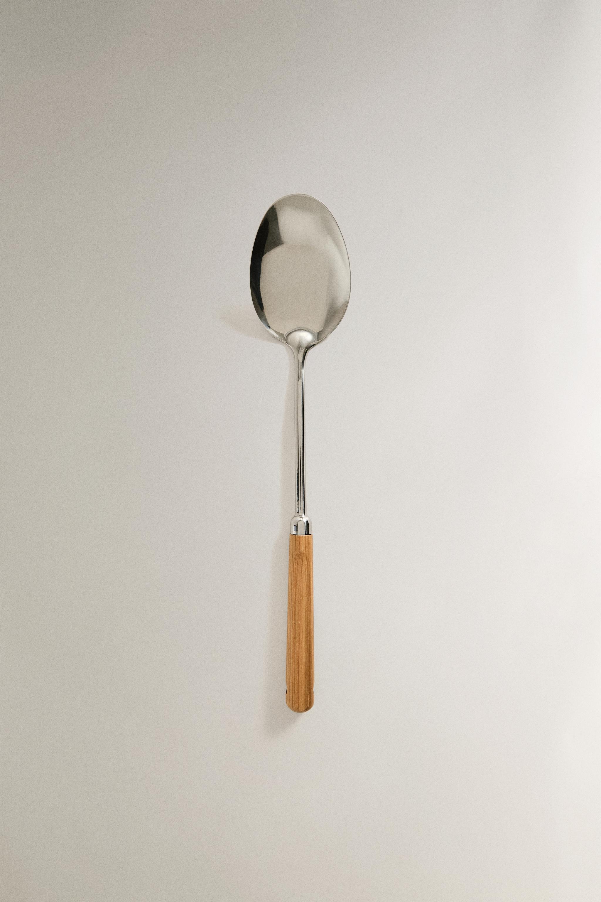 STEEL OAK WOOD SPOON - Light brown | ZARA United States