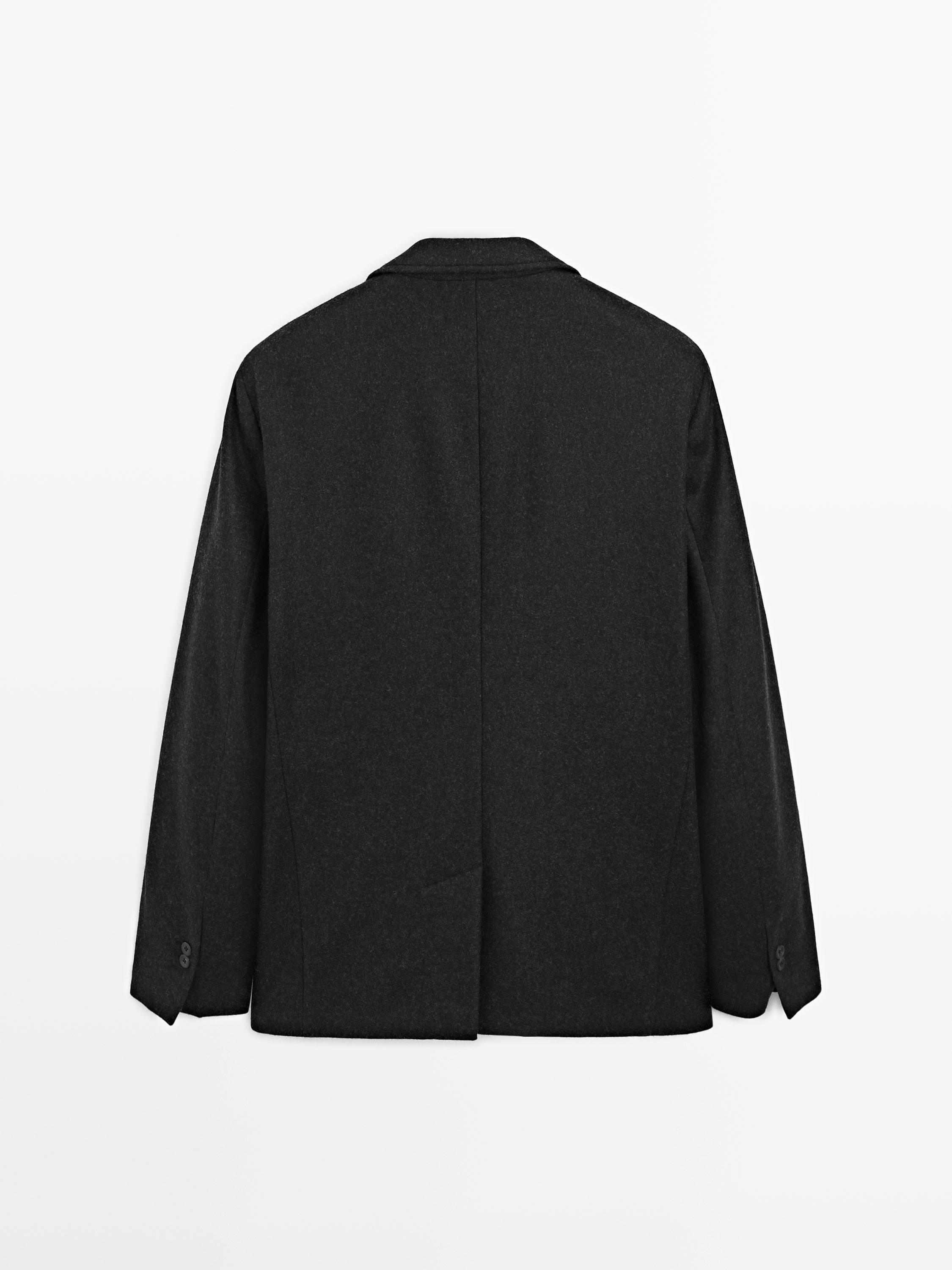 Wool blend suit blazer