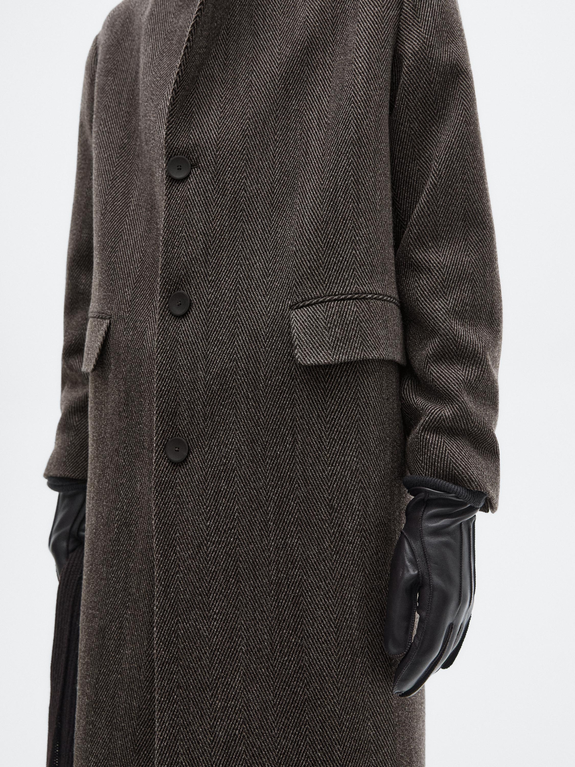 Long herringbone coat - LIMITED