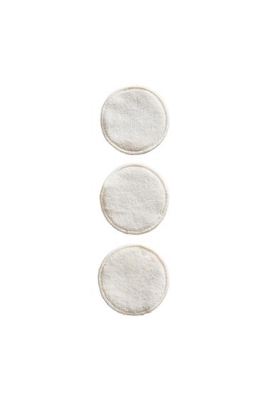 PACK OF REUSABLE MAKEUP REMOVER PADS (PACK OF 3) - Ivory by Zara
