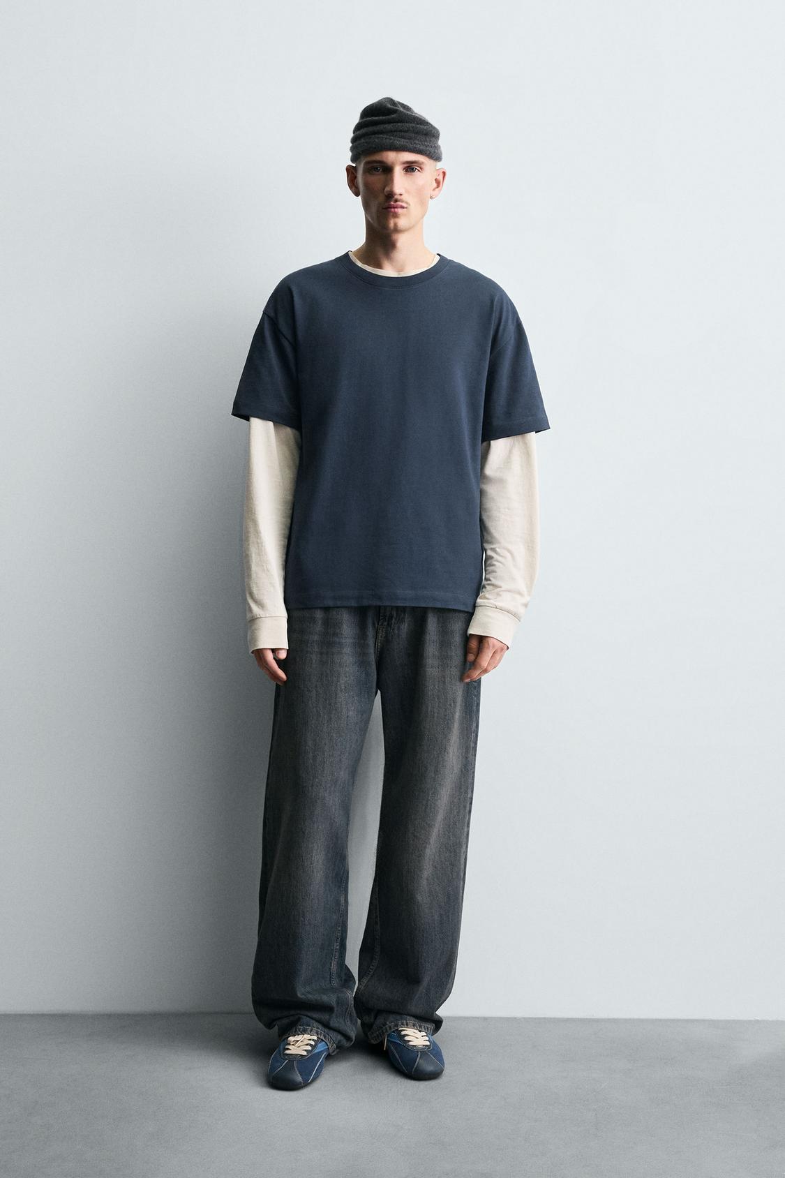 ФУТБОЛКА ZARA HEAVYWEIGHT REGULAR FIT