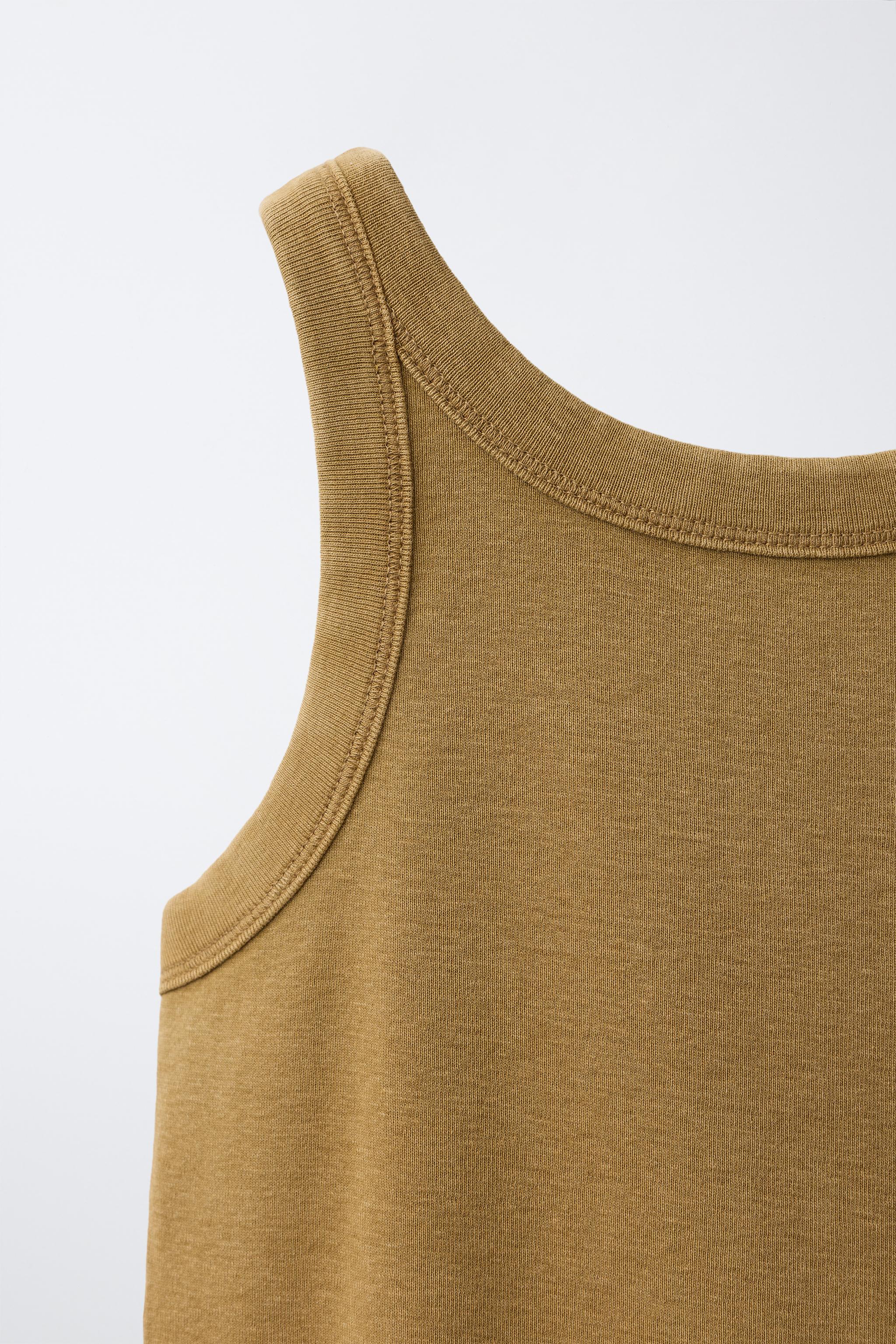 WASHED EFFECT RIB TOP