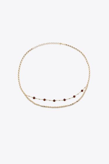 Zara JEWEL CHAIN BELT - Golden